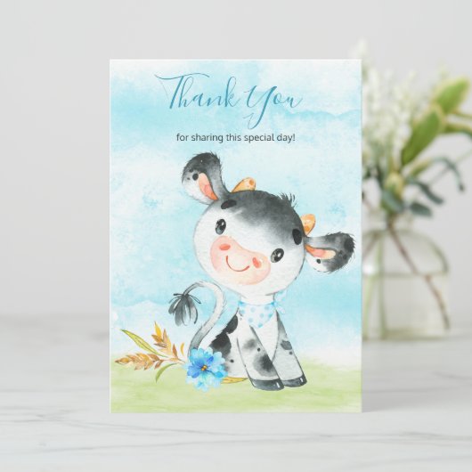 水の色ボーイカウファームありがとう サンキューカード (スタンド正面)