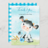 水の色ボーイカウファームありがとう サンキューカード (正面/裏面)