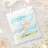 水の色ボーイシープファームありがとう フェイバーバッグ (クリップ留めされた状態)