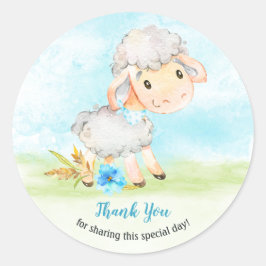 水の色ボーイシープファームありがとう ラウンドシール