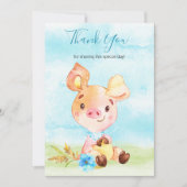 水の色ボーイピギーファームサンキュー サンキューカード (正面)