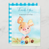 水の色ボーイピギーファームサンキュー サンキューカード (正面/裏面)