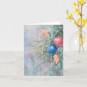 水の色ボーブルクリスマスカード | フェスティバル カード (黄色い花)