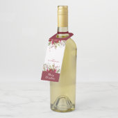 水の色ポインセチアメリークリスマスホリデーギフト ボトルネックタグ (アングル)