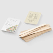 水の色ポジターノ行き先ウェディングプログラム ハンドファン (組立なし)