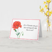 水の色ポピーありがとうボランティア カード (黄色い花)