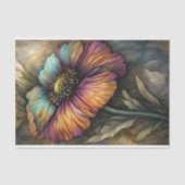 水の色ポピーのデコページ 薄葉紙 (正面)