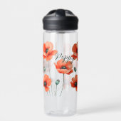 水の色ポピー名フローラウォーターボトル ウォーターボトル (正面)