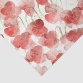 水の色ポピー花のパターン分離 薄葉紙 (詳細)