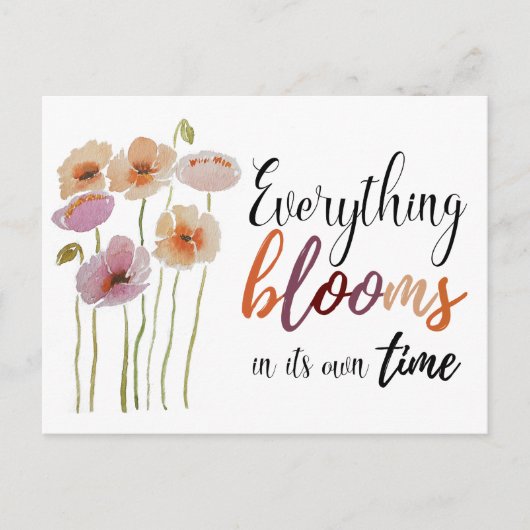 水の色ポピー – すべての開花 ポストカード (正面)