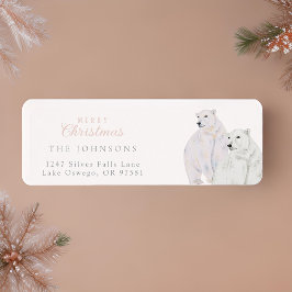 水の色ポーラベアズクリスマス差出人住所 ラベル