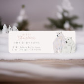 水の色ポーラベアズクリスマス差出人住所 ラベル