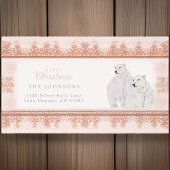 水の色ポーラベアズクリスマス差出人住所 ラベル