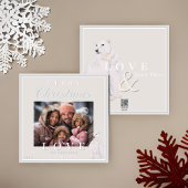 水の色ポーラベアタイポグラフィクリスマスフォト シーズンカード