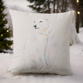 水の色ポーラベアボヘミアンスタイリッシュクリスマス クッション