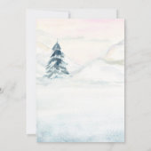 水の色ポーラベア冬のベビーシャワー 招待状 (裏面)