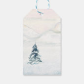 水の色ポーラベア冬の赤ちゃんシャワーありがとう ギフトタグ (裏面)