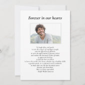 水の色マウンテンパインお祝いの写真 招待状 (裏面)