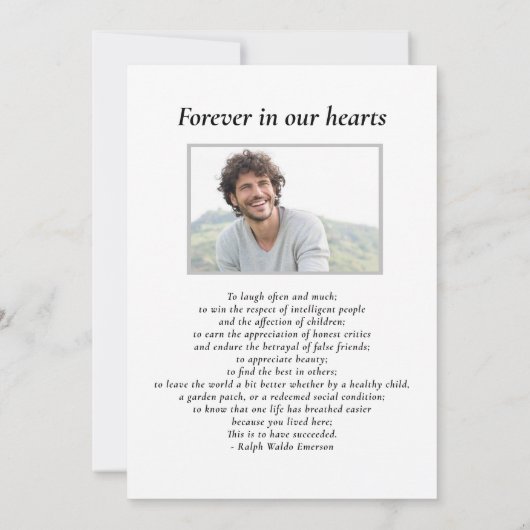 水の色マウンテンフィールドお祝いの生活 招待状 (裏面)