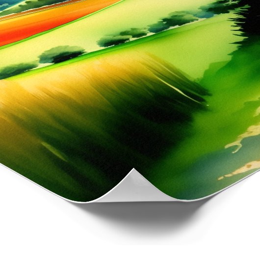 水の色マウンテンメドウ ポスター (角)