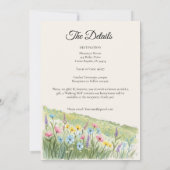 水の色マウンテンランドスケープ結婚式招待状 招待状 (裏面)