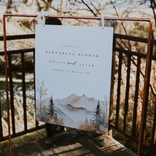 水の色マウンテンリハーサルディナーウェルカム ポスター