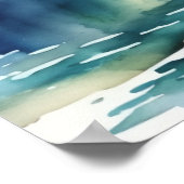 水の色マウンテンレイクシーン4:5ポスター ポスター (角)