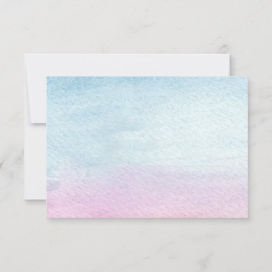 水の色マウンテンレイクビュー結婚ズ 出欠カード (裏面)