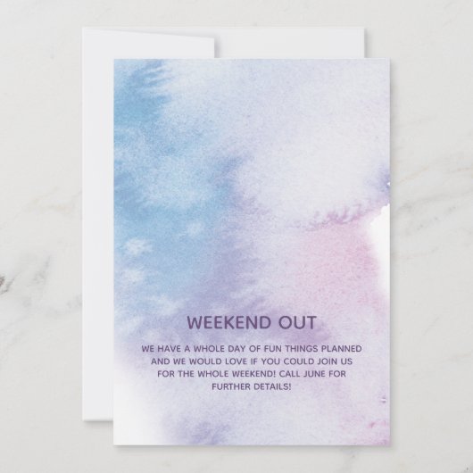 水の色マカフランスのロン誕生日パーティー 招待状 (裏面)