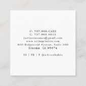 水の色マカロンベイカーパティシシェフ スクエア名刺 (裏面)