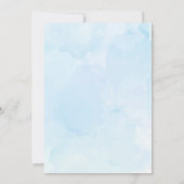 水の色マカロン男の赤ちゃん誕生日パーティーInvite 招待状 (裏面)