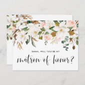 水の色マグノリアコットンガーランドマトロンの名誉 ポストカード (正面/裏面)