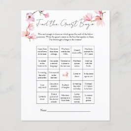 水の色マグノリアサーチザゲストブライダルビンゴ チラシ