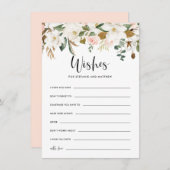 水の色マグノリア素朴ス結婚の願い エンクロージャーカード (正面/裏面)