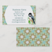 水の色マグパイトバルボホアートワイルドライフ自然 名刺 (正面/裏面)