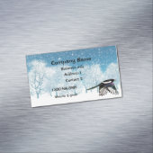 水の色マグピー、鳥、自然、野生生物ビジネス マグネット名刺 (インサイチュ)