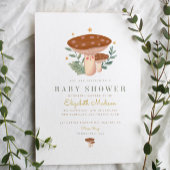 水の色マッシュルームベビーシャワー招待状 招待状