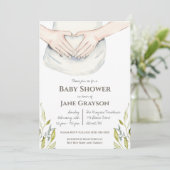 水の色ママとビー男女兼用ビーのシャワー 招待状 (スタンド正面)