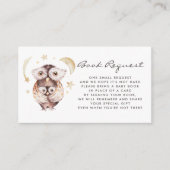 水の色ママとベビーフクロウのブックリクエスト エンクロージャーカード (正面)