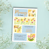 水の色ママに可愛い赤ちゃんシャワー 招待状