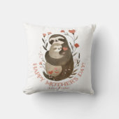 水の色ママスロース&彼女のベビーハッピーマザーズデイ クッション (正面)