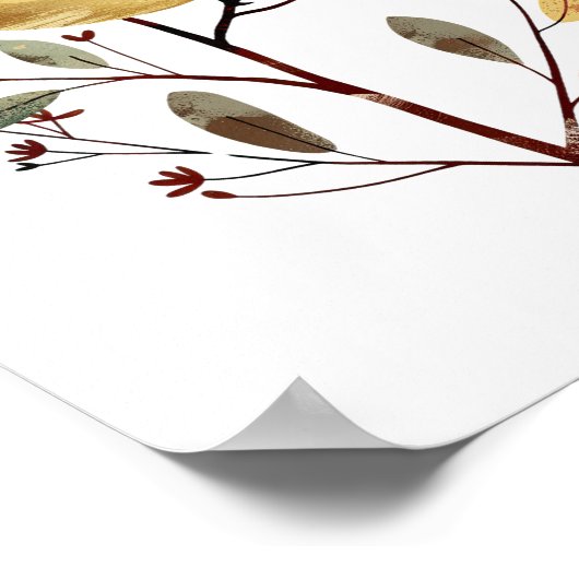 水の色ママバード&シックお洒落子供部屋ルーム ポスター (角)