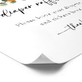 水の色マラードアヒル赤ちゃんシャワーおむつラッフル ポスター (角)