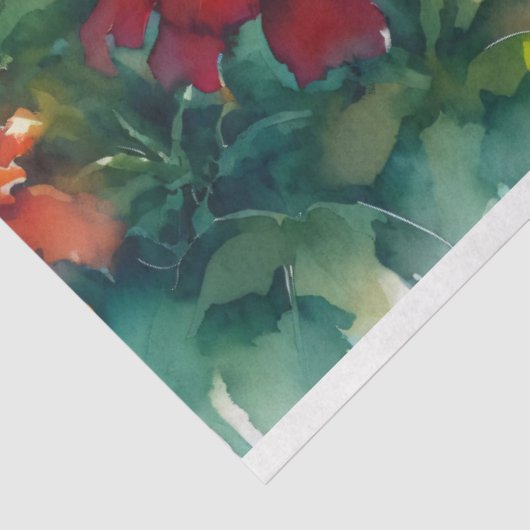 水の色マリゴールドとアイビーのつる植物デコページ 薄葉紙 (詳細)