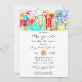 水の色マルガリータブライダルシャワー招待 (正面)