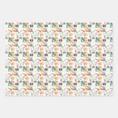 水の色マルディグラステーマ ラッピングペーパーシート (正面)