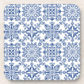 水の色マンダラAzure懸命プラスチックのコースター コースター (正面)