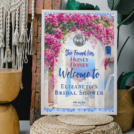 水の色マンマミアピンクの花ディスコへようこそ ポスター