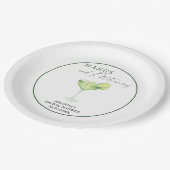 水の色マーガアンドマトリモニーブライダルシャワー ペーパープレート (アングル)