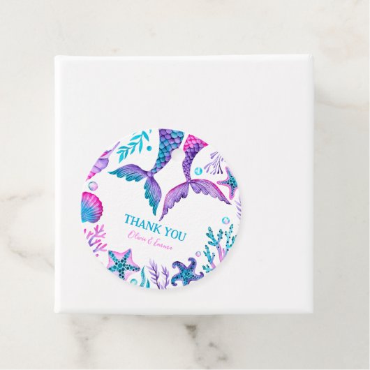 水の色マーメイドジョイント誕生日ありがとう フェイバータグ (インサイチュ)